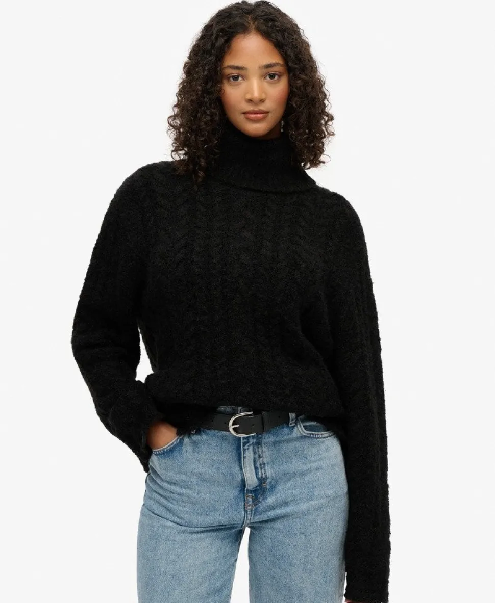 Cable Roll Neck Jumper