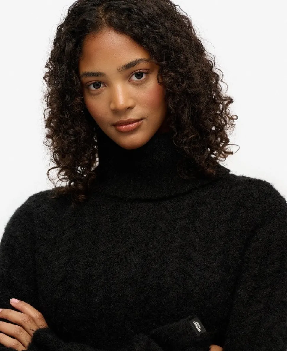 Cable Roll Neck Jumper