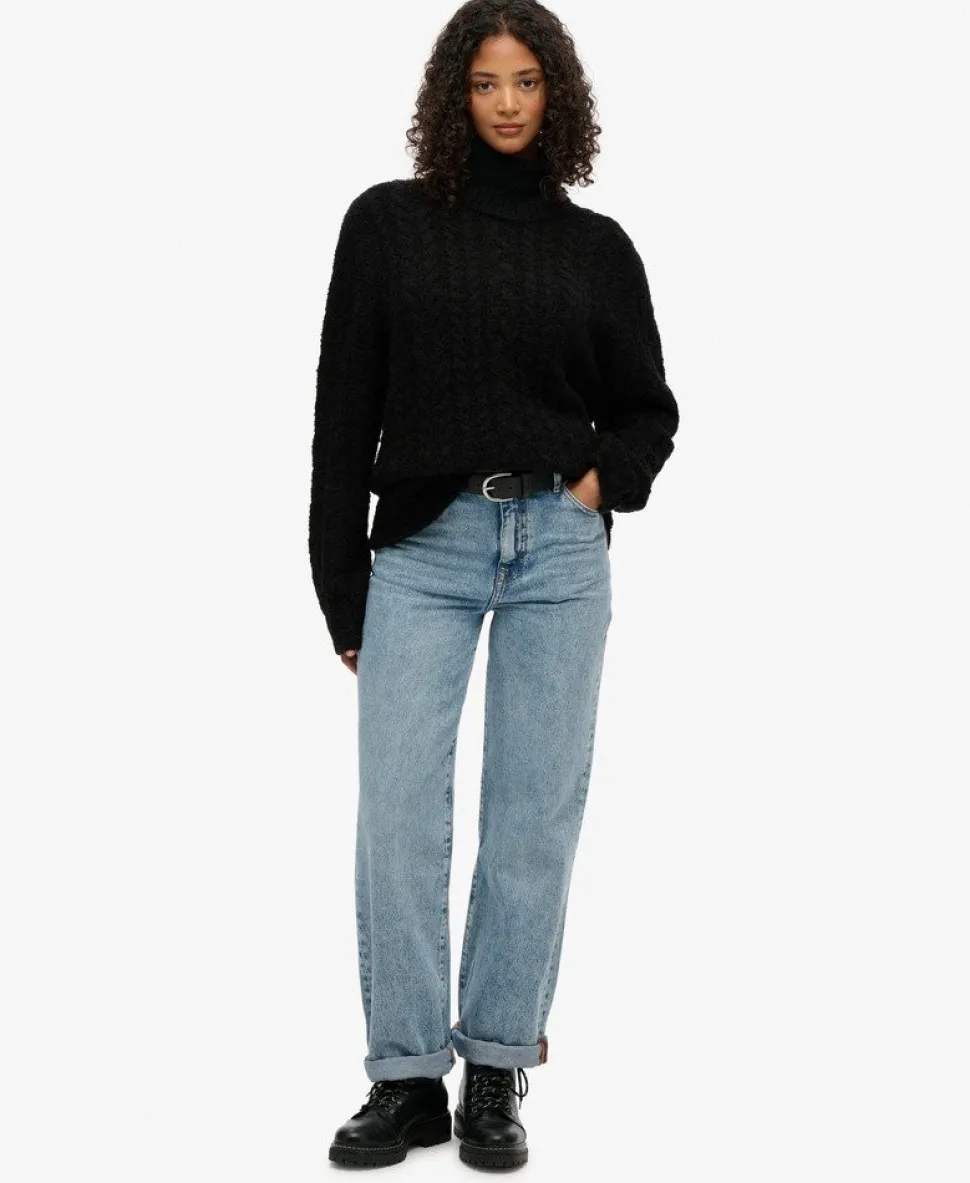 Cable Roll Neck Jumper