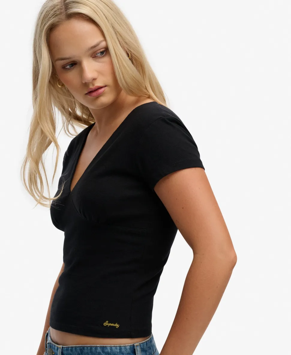 Cap Sleeve Corset Top