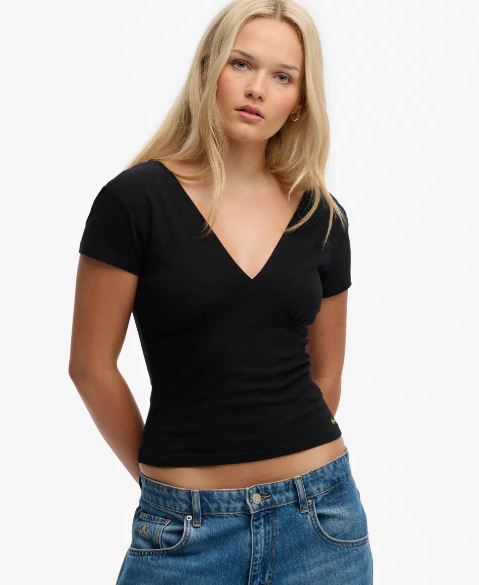 Cap Sleeve Corset Top