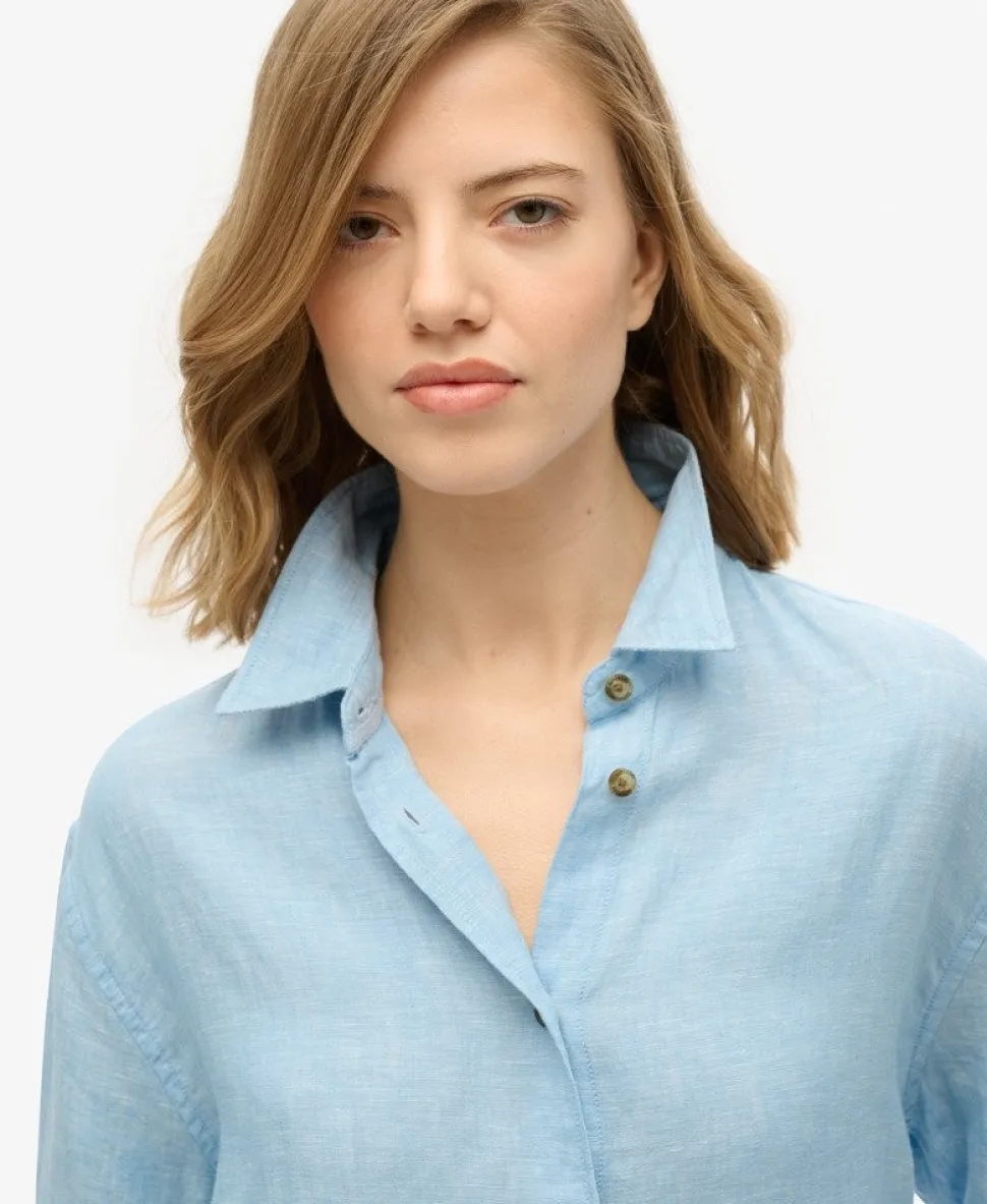 Casual Linen Boyfriend Shirt