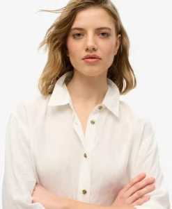 Casual Linen Boyfriend Shirt