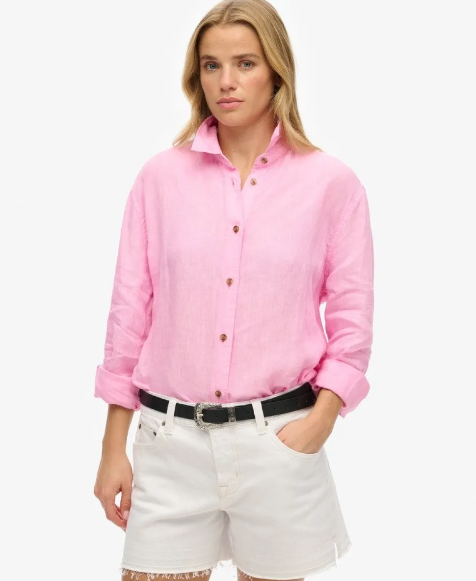 Casual Linen Boyfriend Shirt