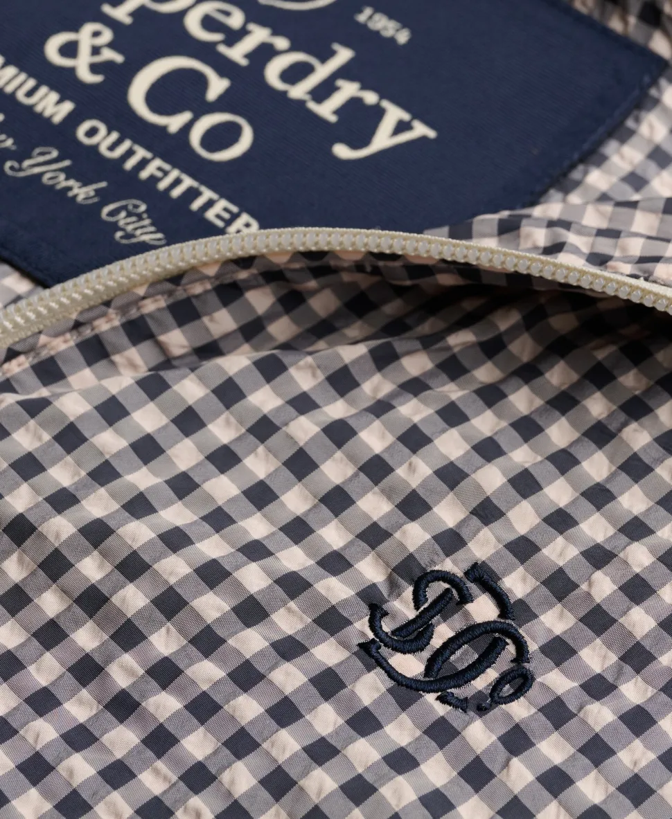 Checked Raglan Windbreaker Jacket