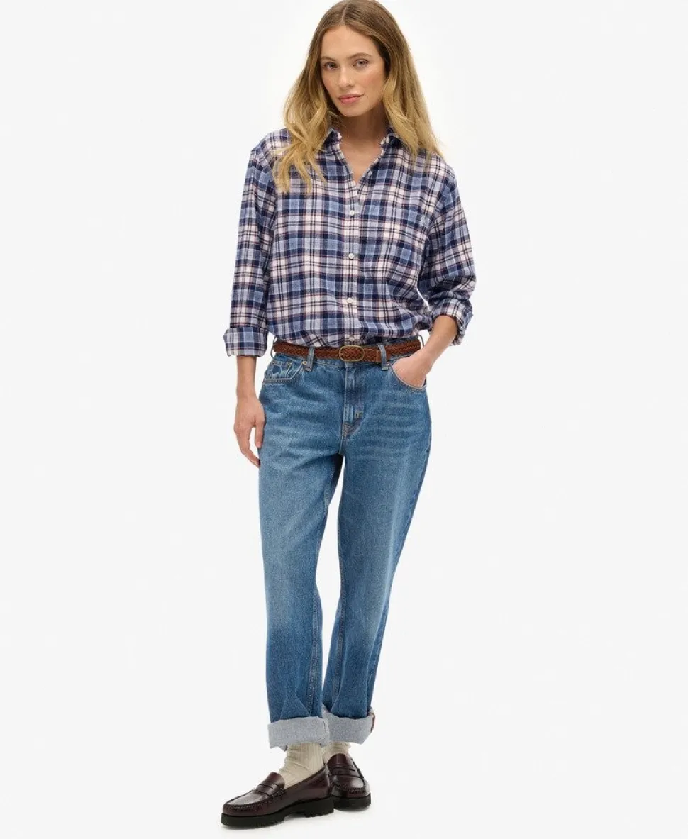 Check Flannel Boyfriend Shirt