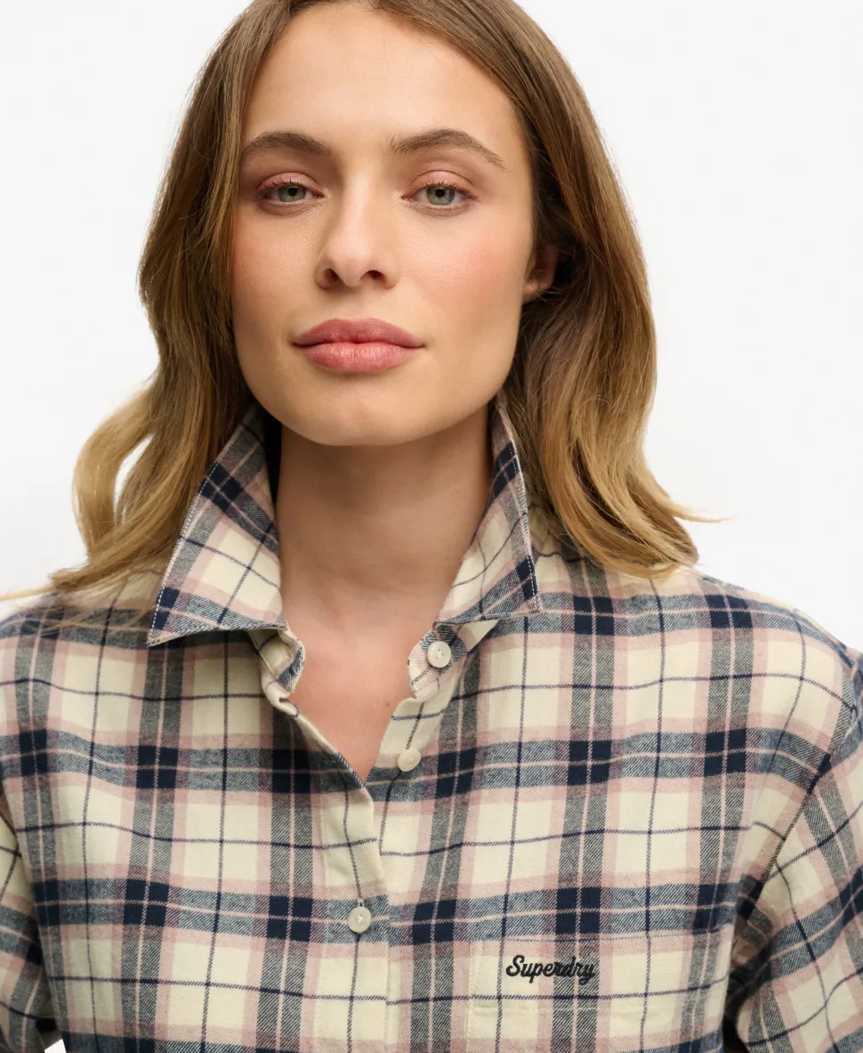 Check Flannel Relaxed Shirt