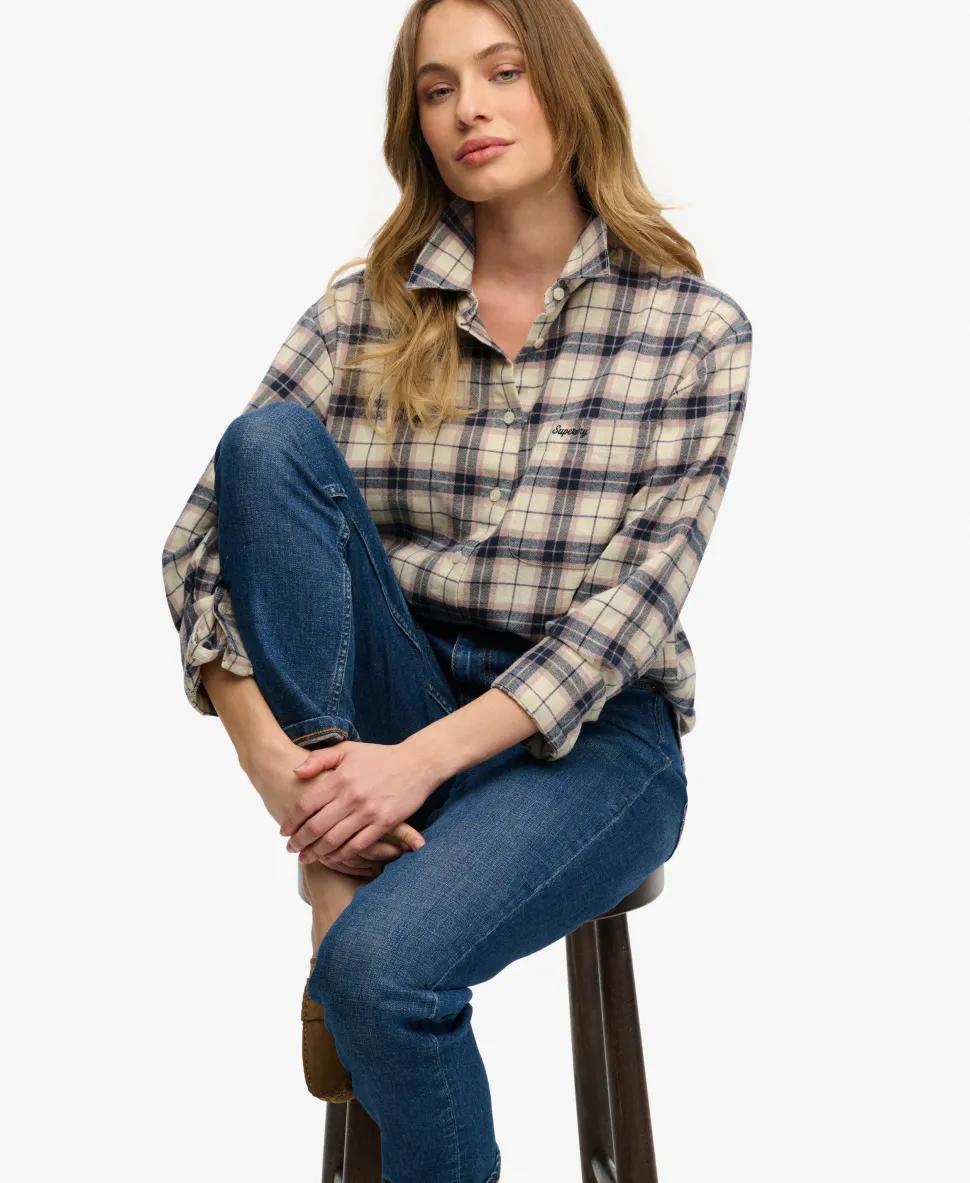 Check Flannel Relaxed Shirt