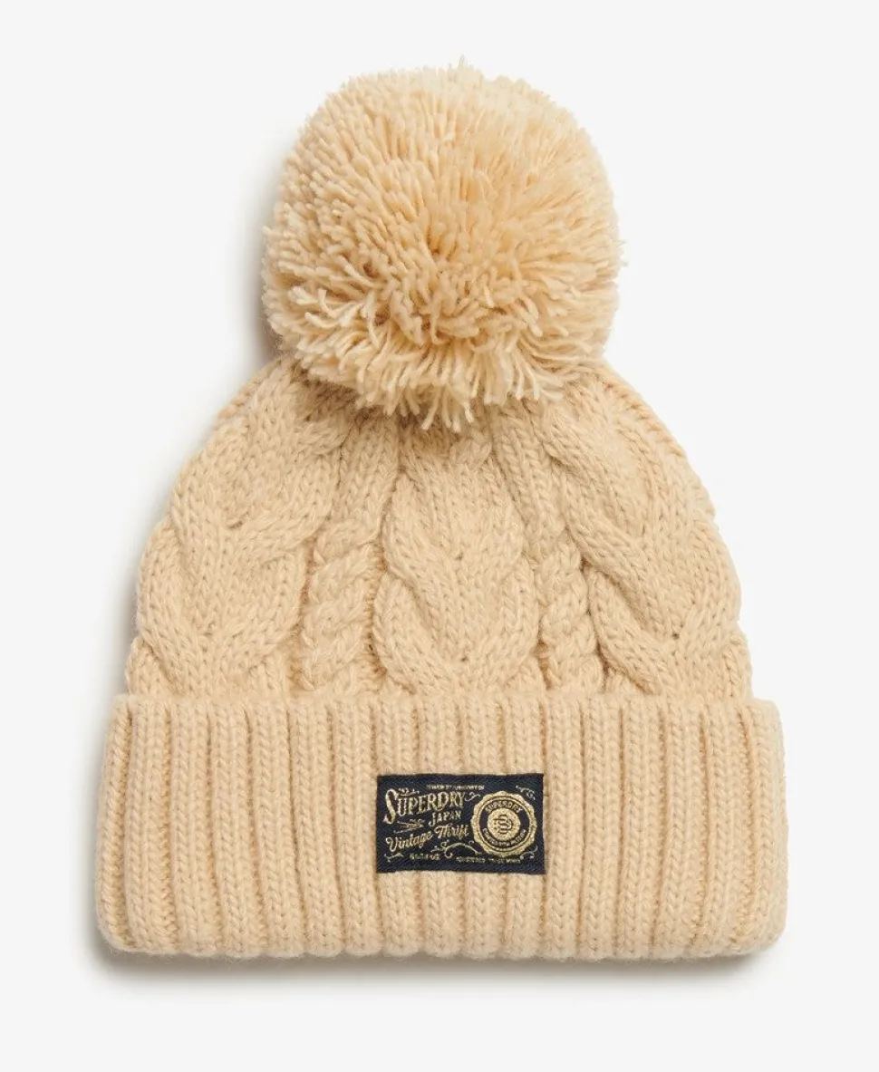 Chunky Cable Beanie Hat