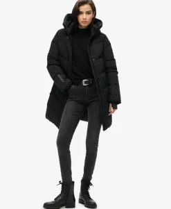 City Chevron Padded Parka Coat