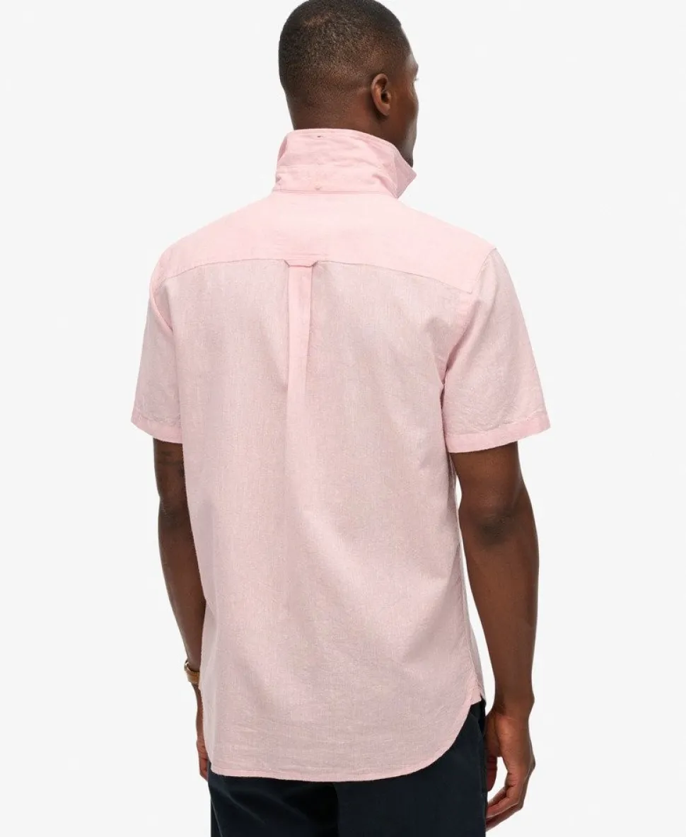 City Cotton Linen Short Sleeve Shirt