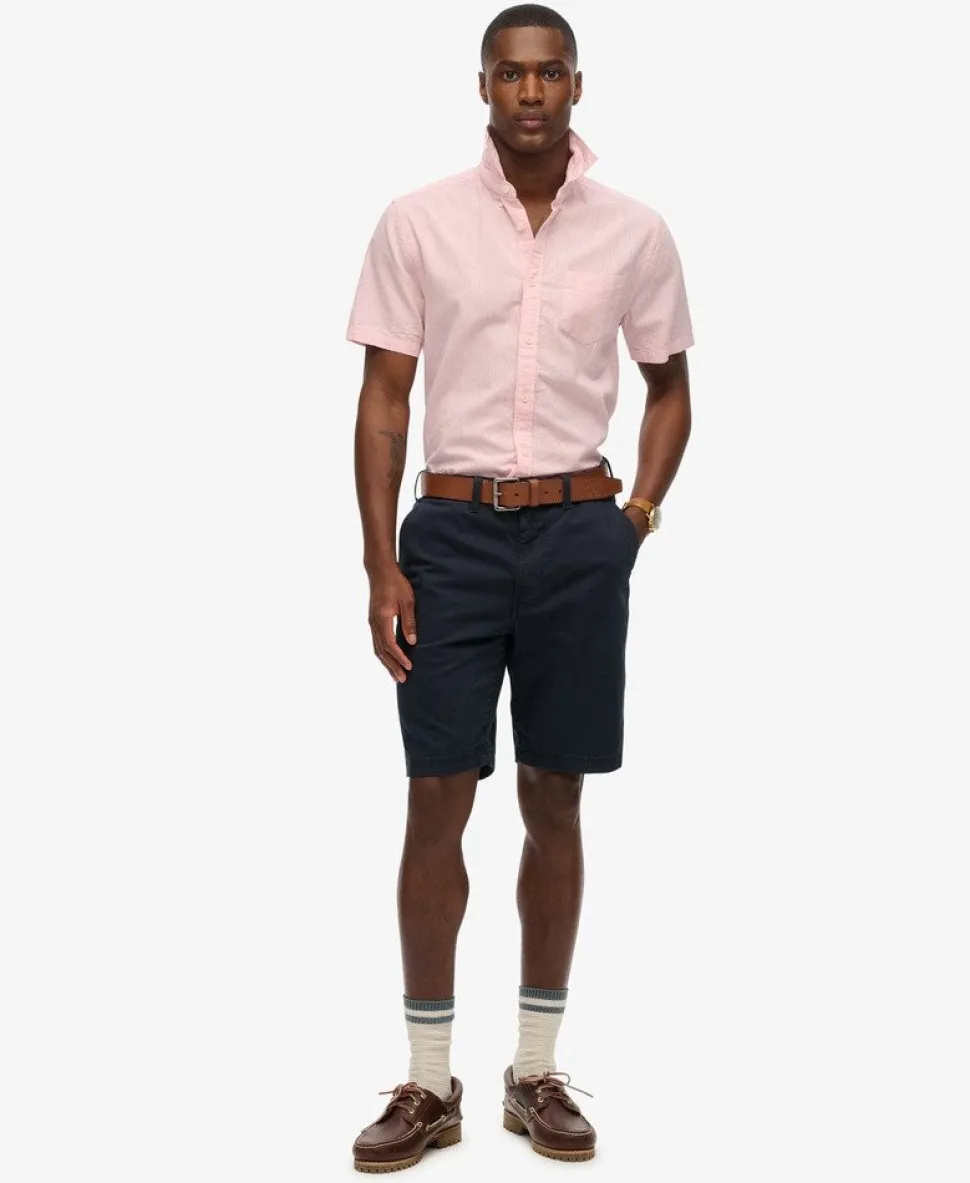 City Cotton Linen Short Sleeve Shirt