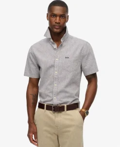 City Cotton Linen Short Sleeve Shirt