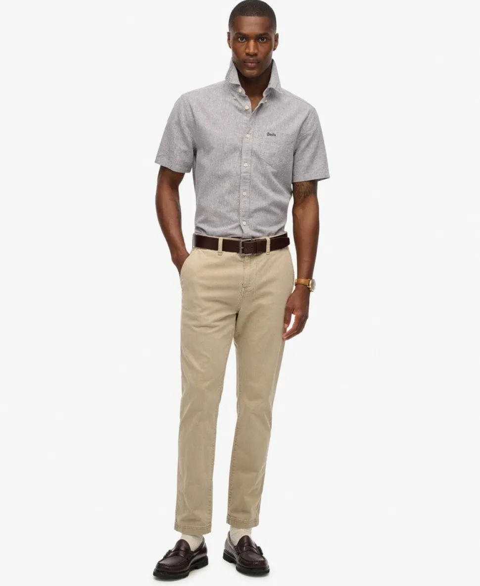 City Cotton Linen Short Sleeve Shirt