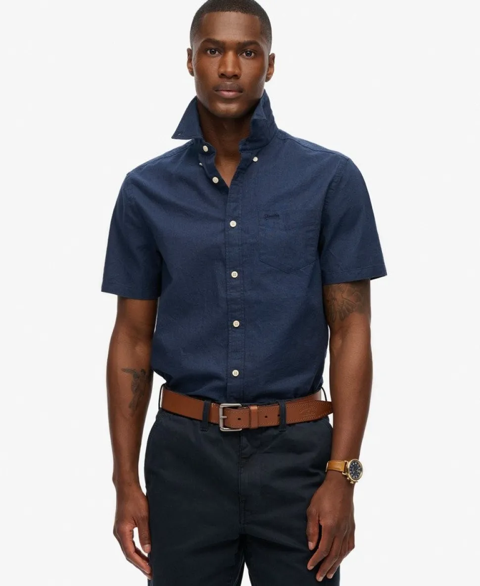 City Cotton Linen Short Sleeve Shirt