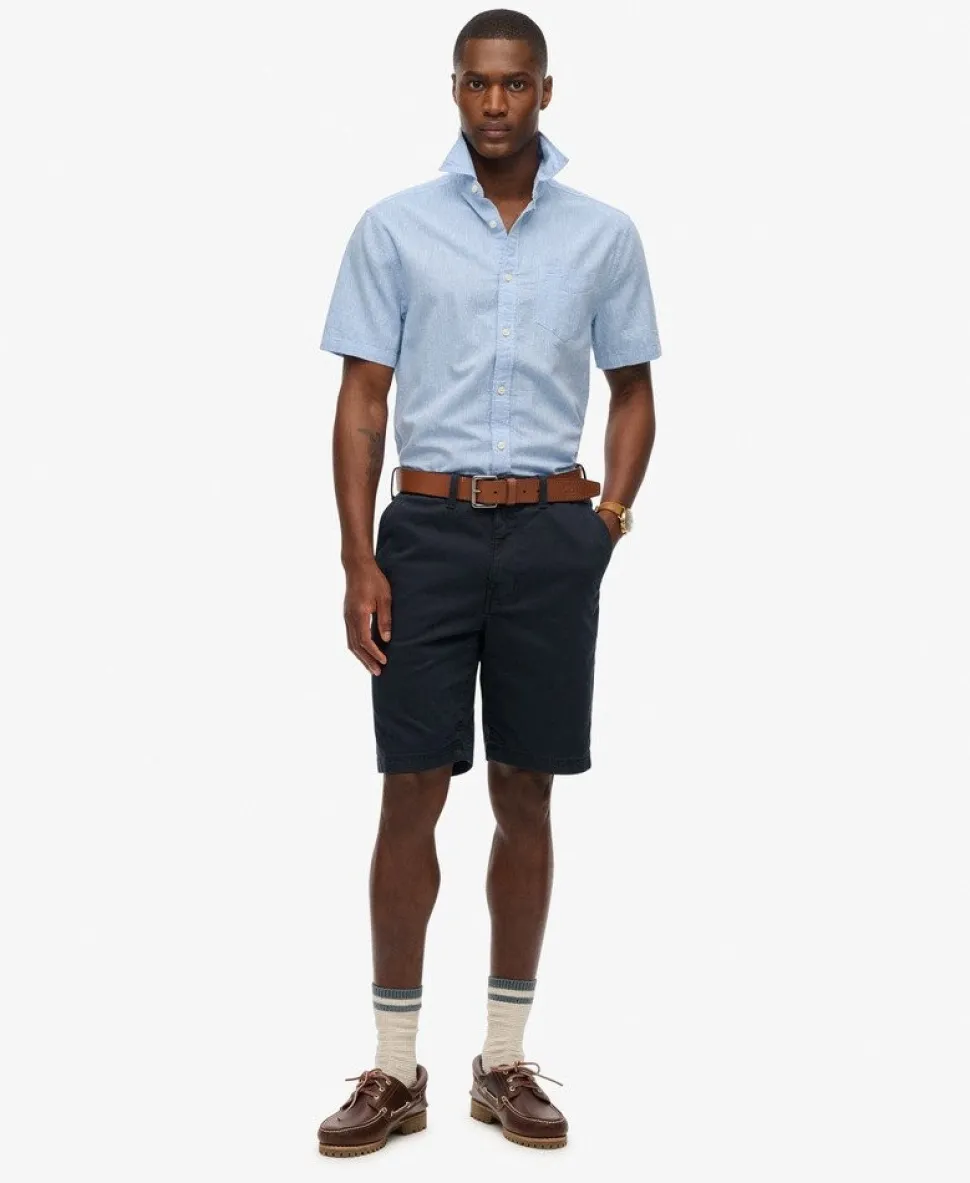 City Cotton Linen Short Sleeve Shirt