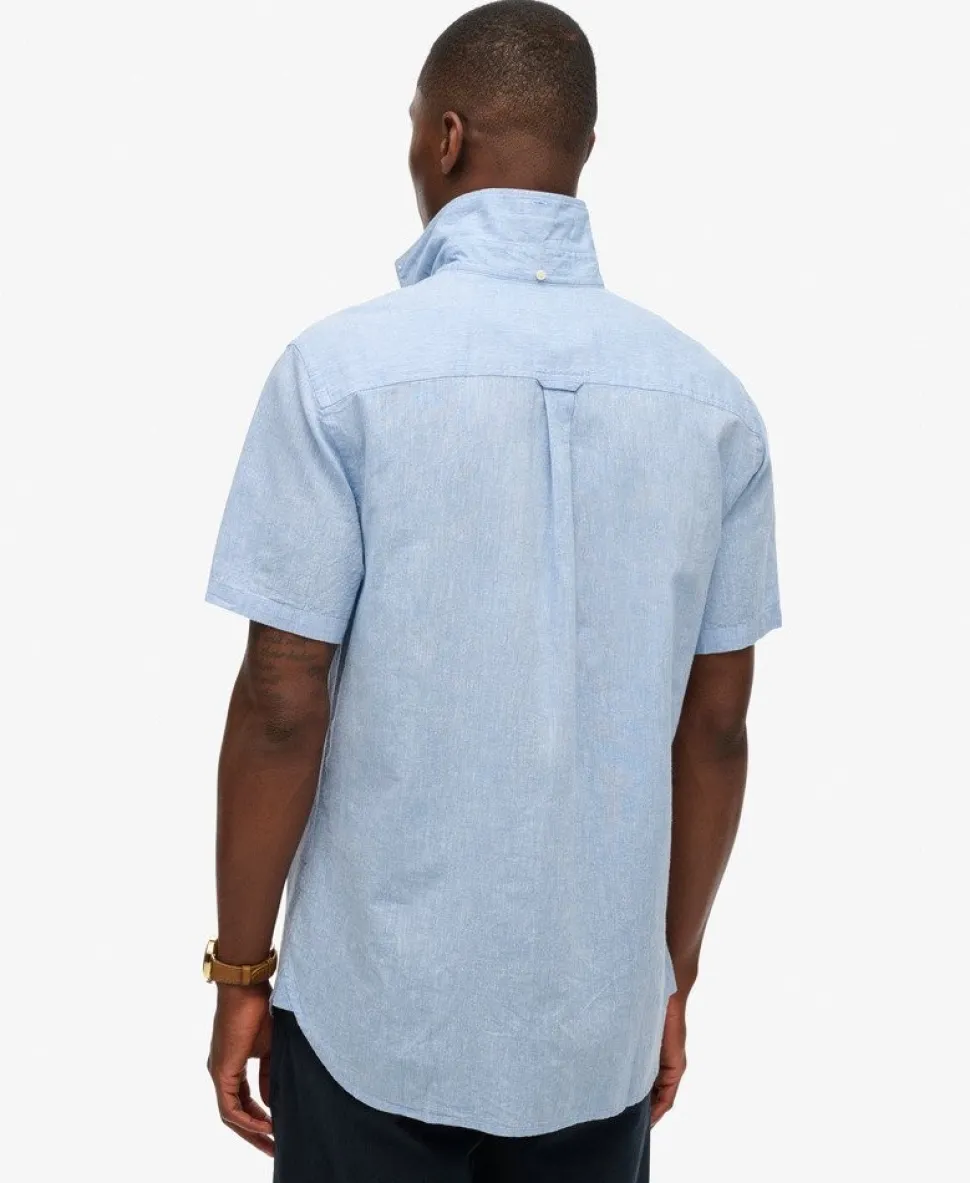 City Cotton Linen Short Sleeve Shirt