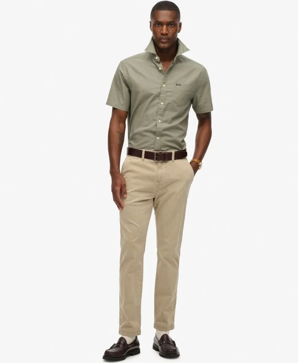 City Cotton Linen Short Sleeve Shirt