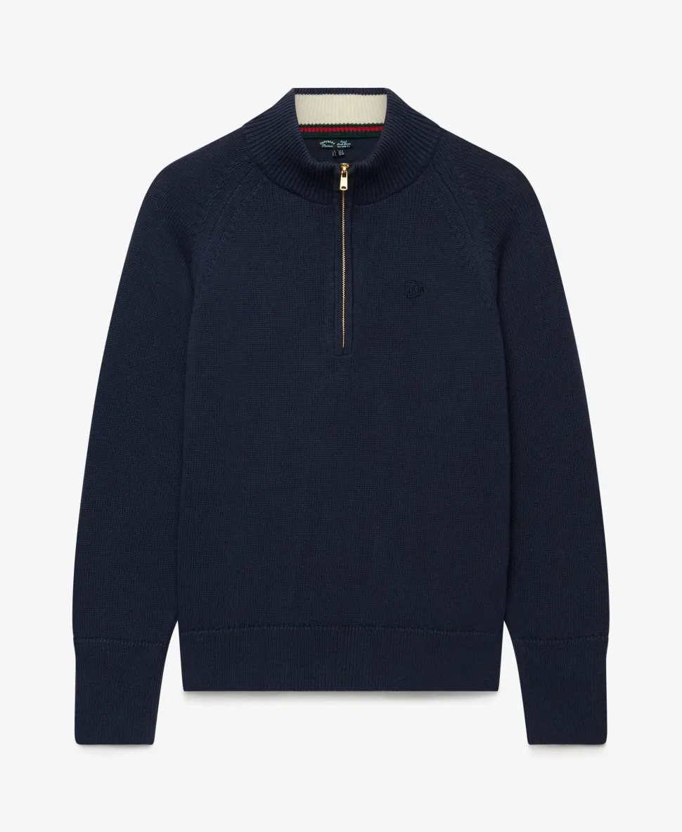 Classic Cotton Knit Half Zip Jumper