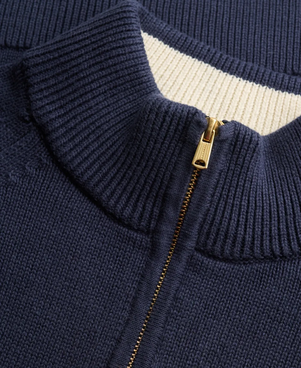 Classic Cotton Knit Half Zip Jumper