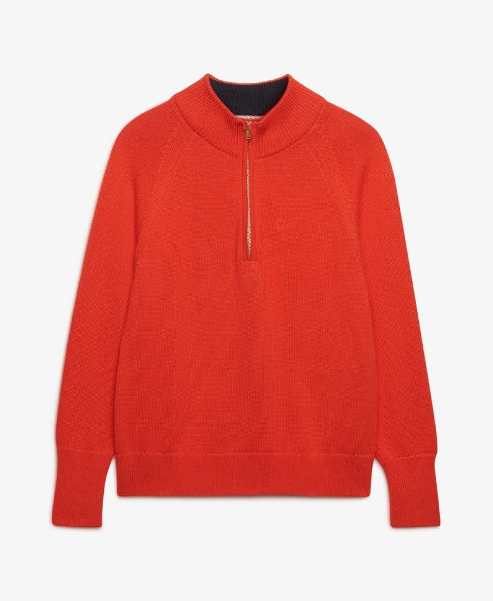 Classic Cotton Knit Half Zip Jumper