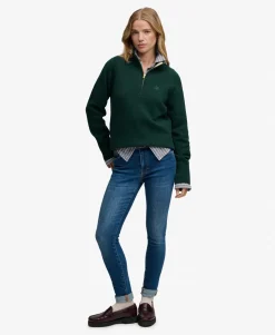 Classic Cotton Knit Half Zip Jumper