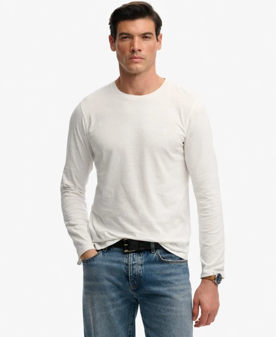 Classic Cotton Linen Long Sleeve Top