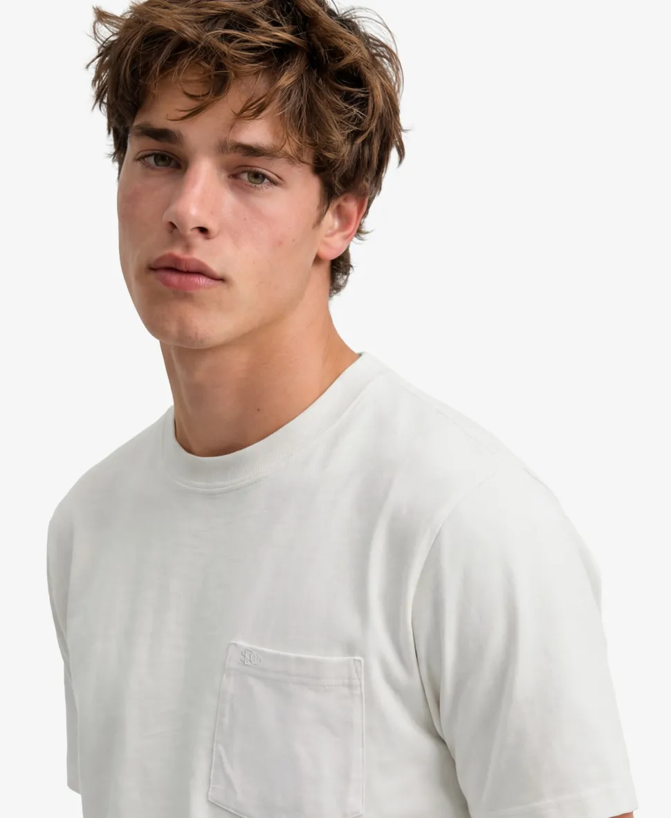 Classic Cotton Linen Pocket T-Shirt
