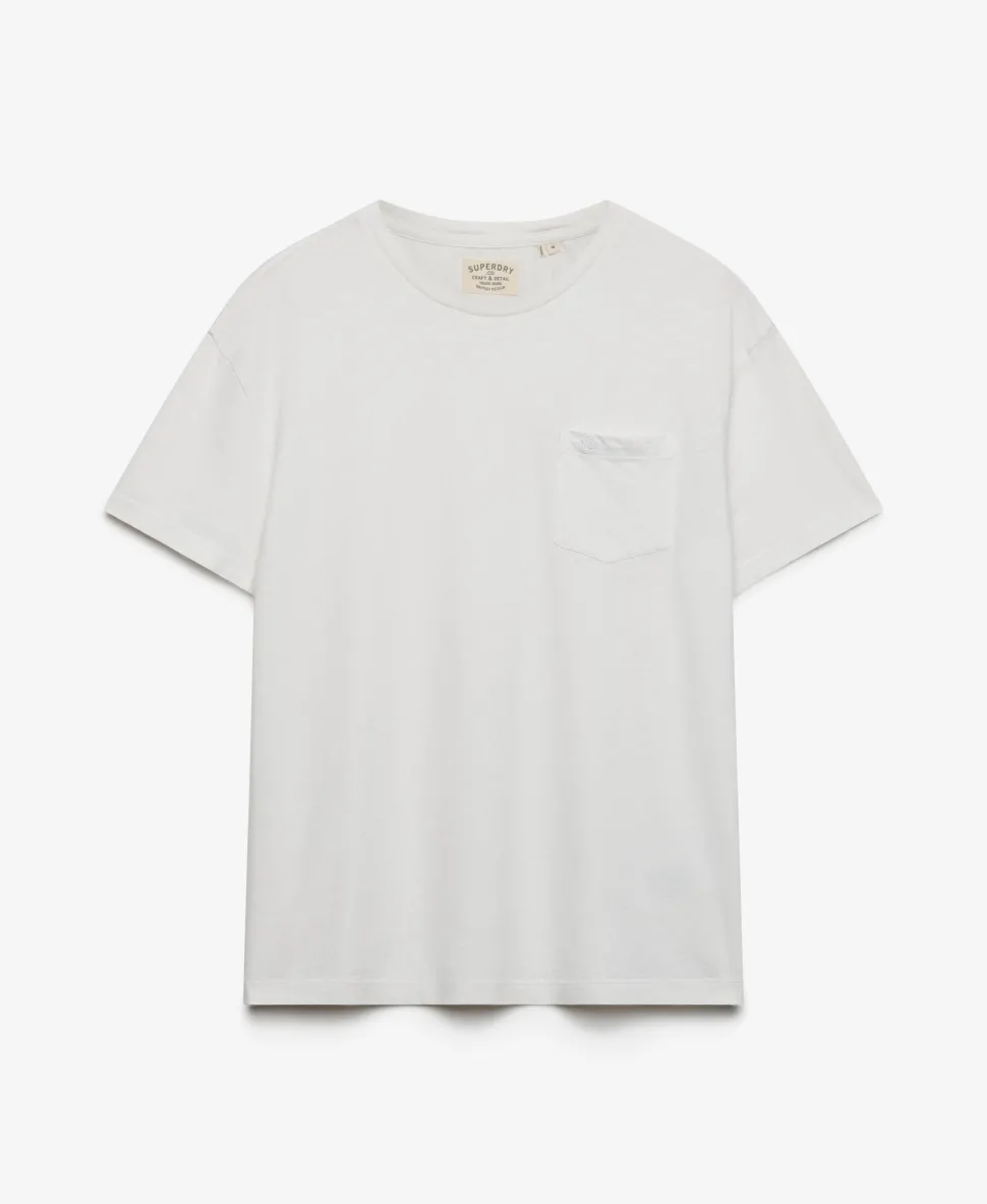 Classic Cotton Linen Pocket T-Shirt