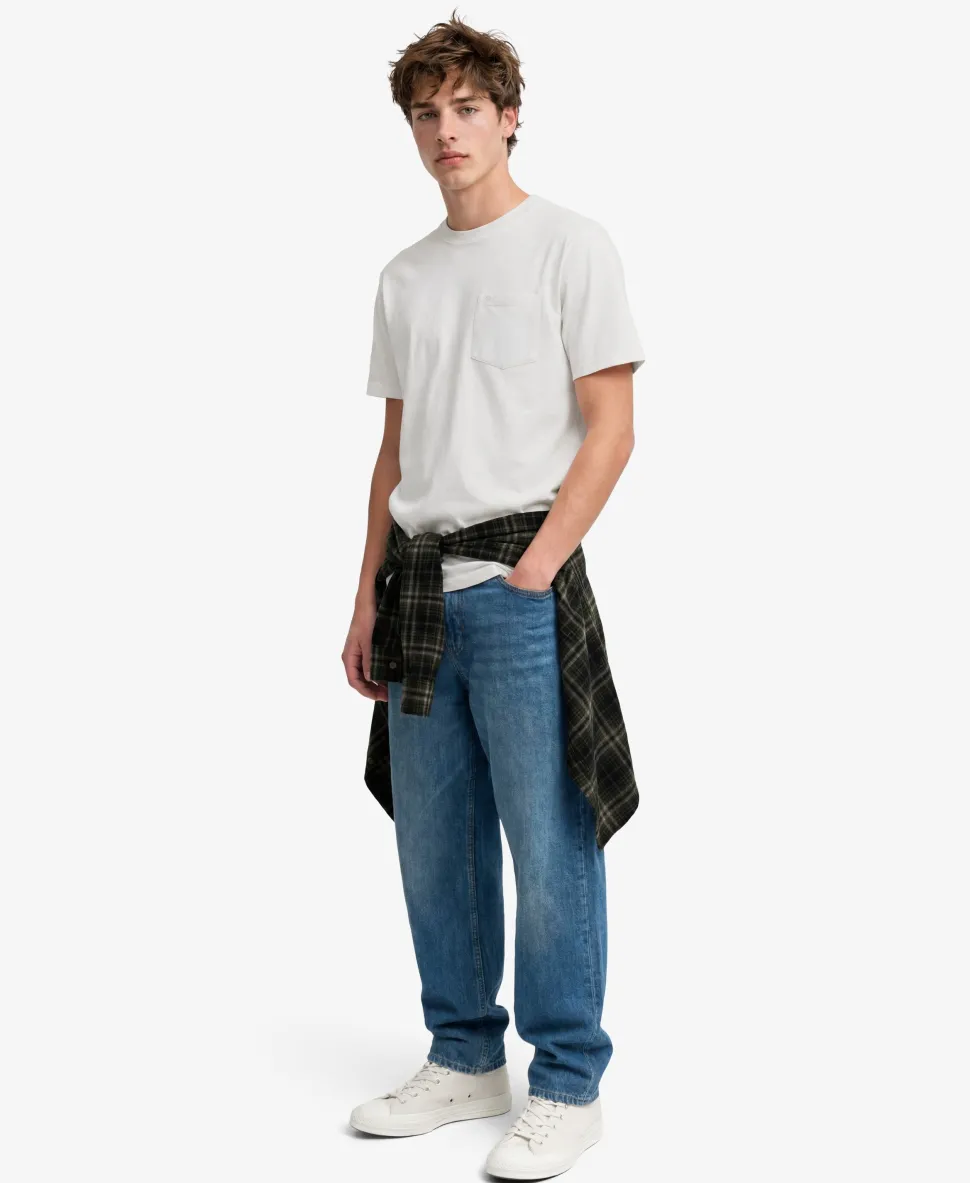 Classic Cotton Linen Pocket T-Shirt
