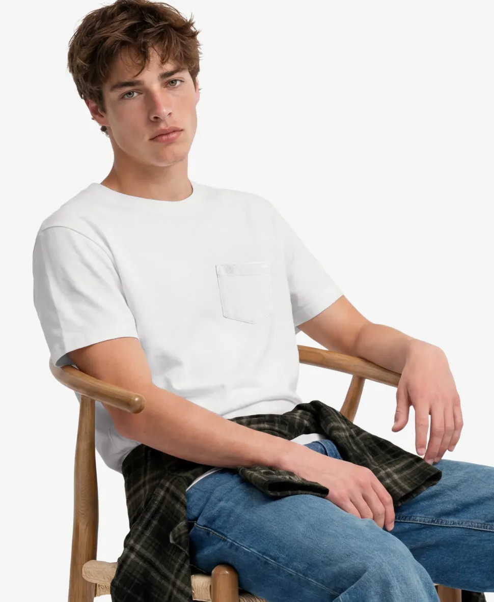 Classic Cotton Linen Pocket T-Shirt