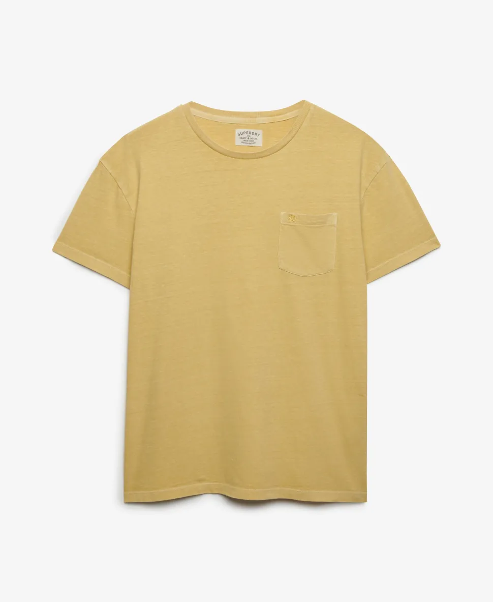 Classic Cotton Linen Pocket T-Shirt