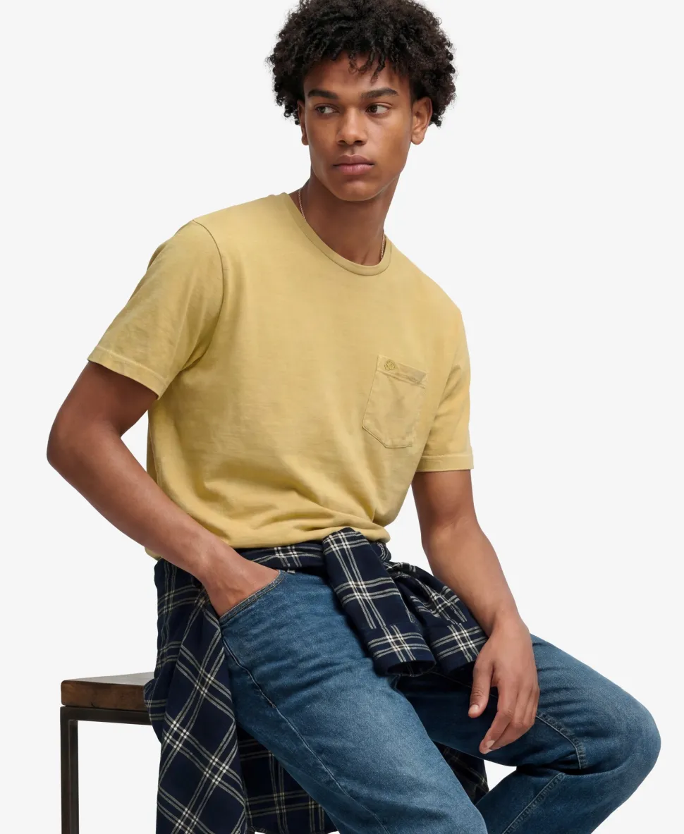 Classic Cotton Linen Pocket T-Shirt