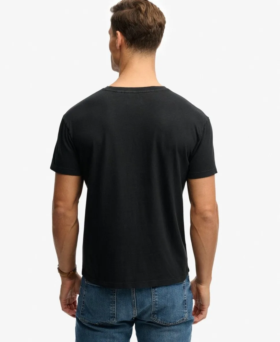 Classic Cotton Linen Pocket T-Shirt