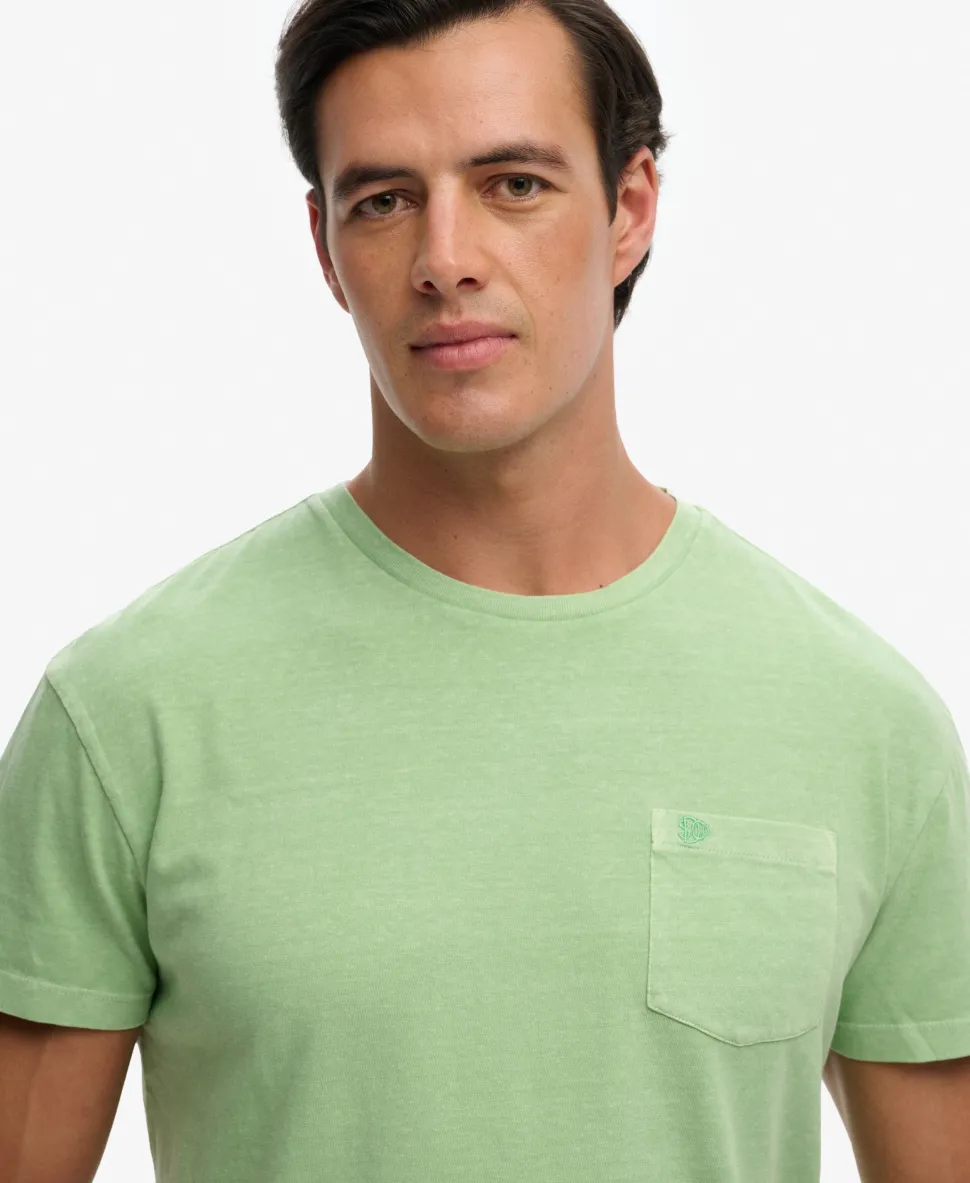 Classic Cotton Linen Pocket T-Shirt