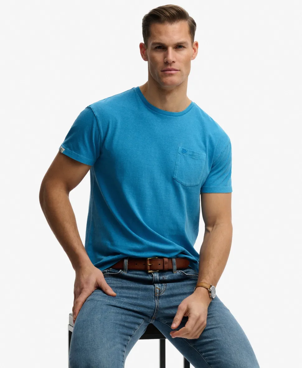 Classic Cotton Linen Pocket T-Shirt