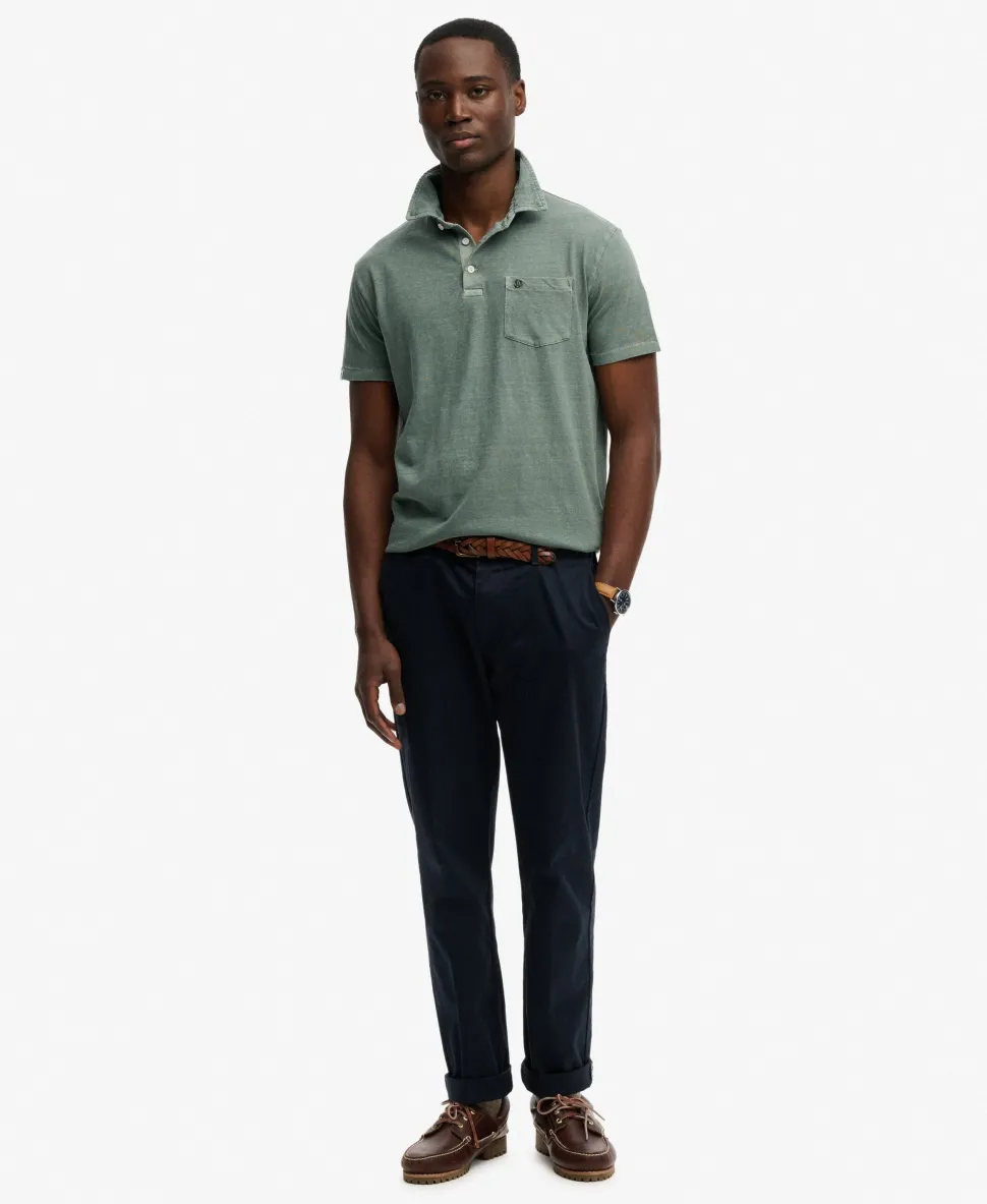 Classic Cotton Linen Polo Shirt