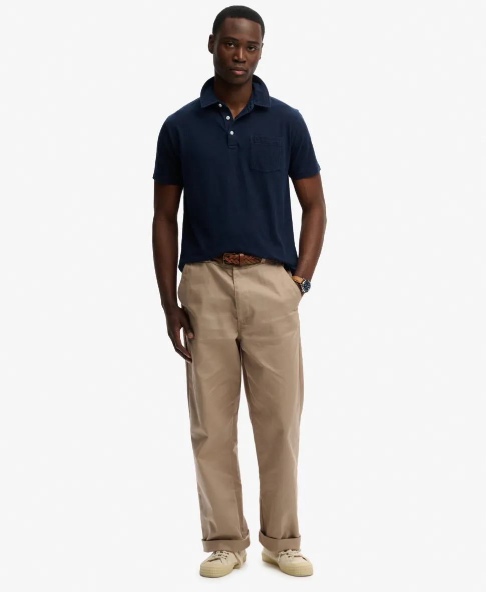 Classic Cotton Linen Polo Shirt