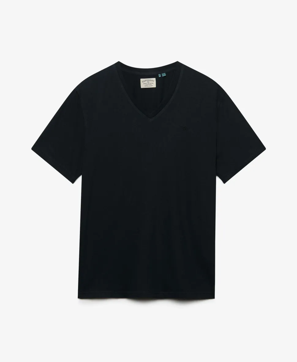 Classic Cotton Linen V-Neckline T-Shirt
