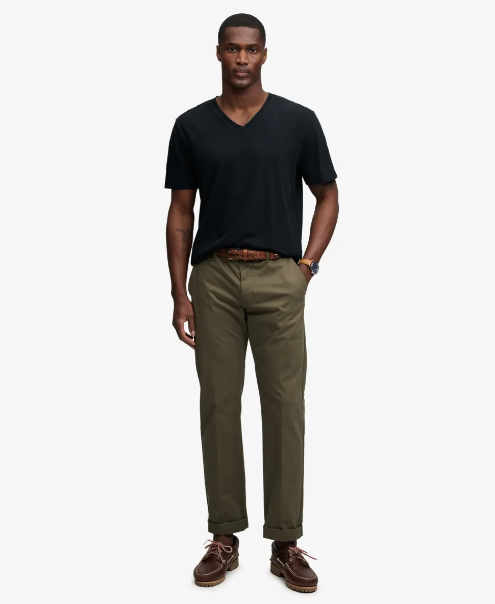 Classic Cotton Linen V-Neckline T-Shirt