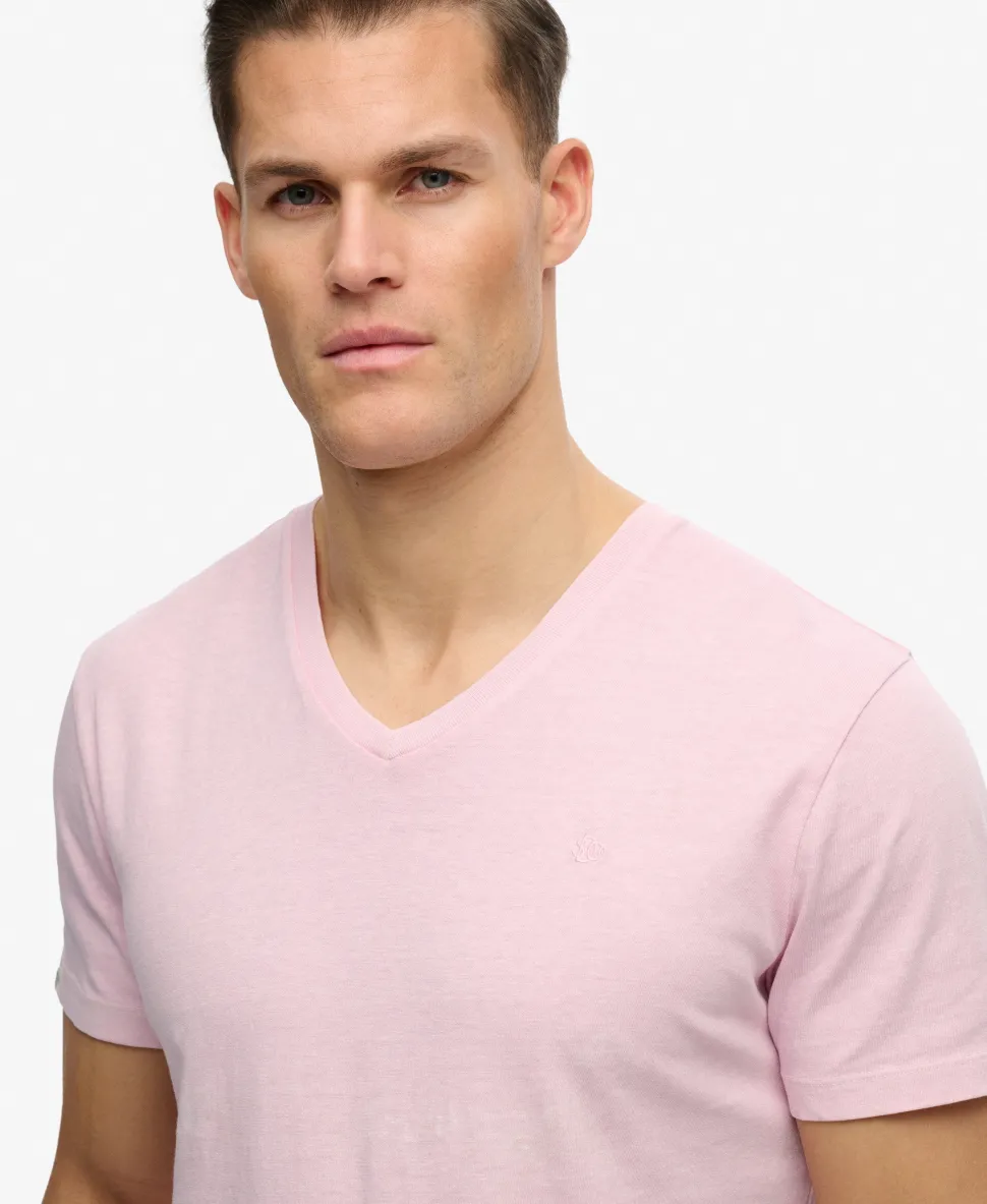 Classic Cotton Linen V-Neckline T-Shirt