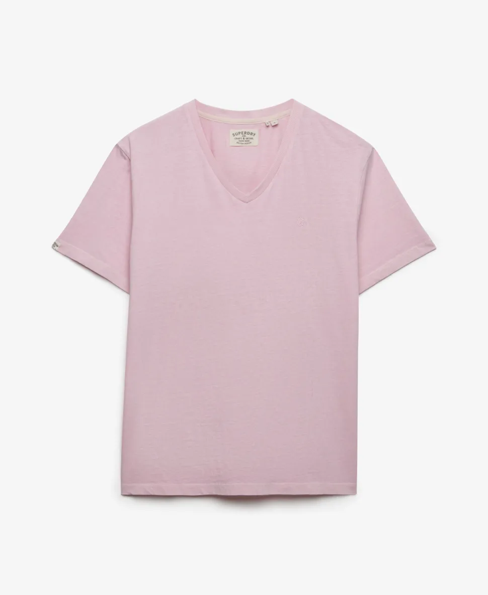 Classic Cotton Linen V-Neckline T-Shirt