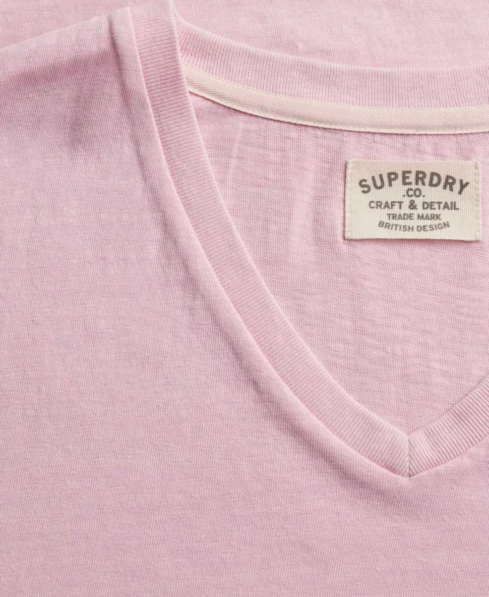 Classic Cotton Linen V-Neckline T-Shirt