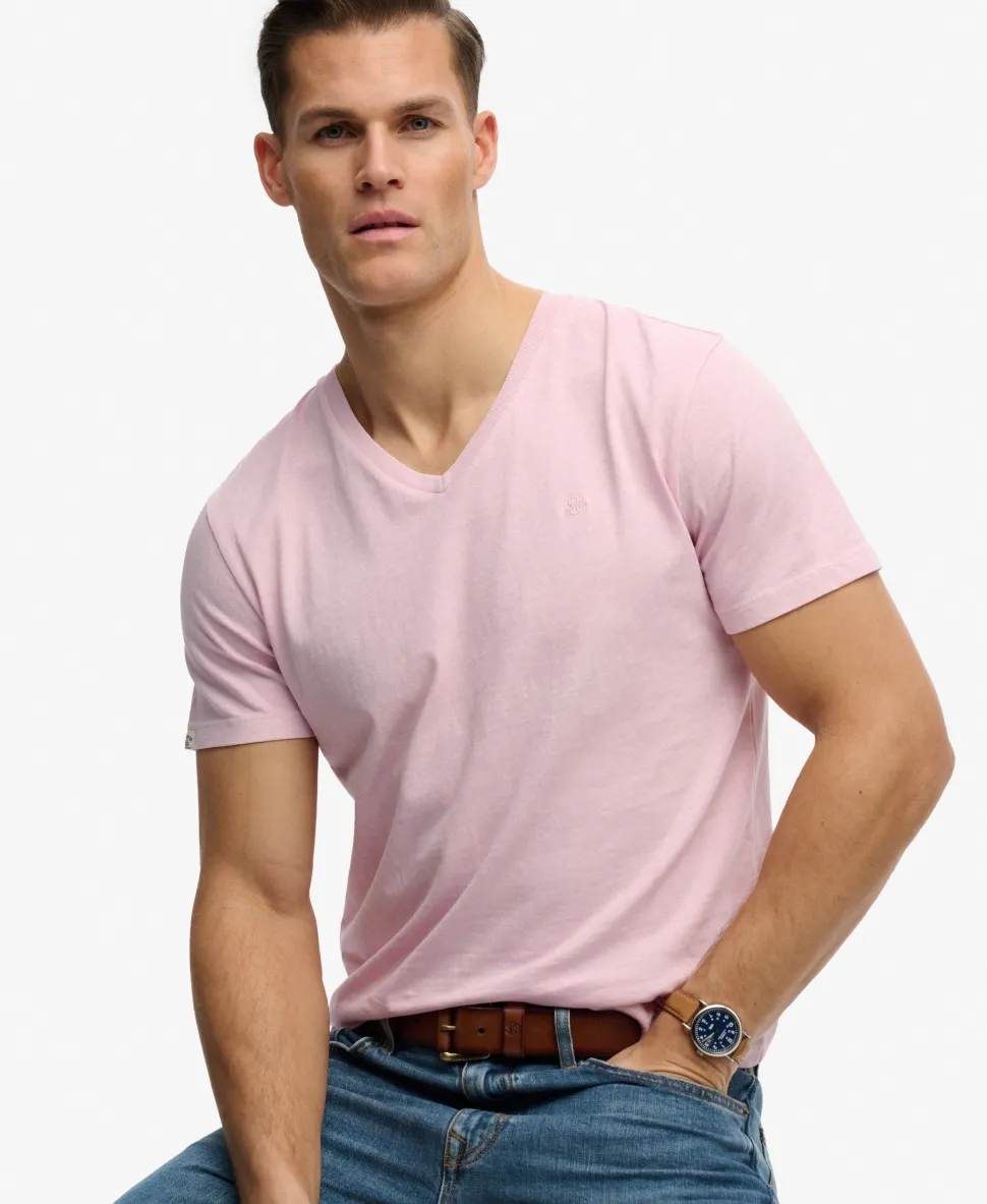 Classic Cotton Linen V-Neckline T-Shirt
