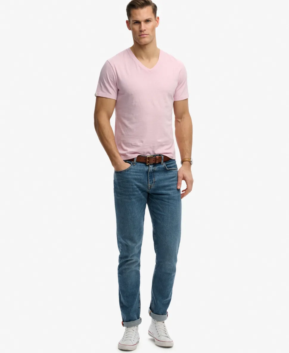 Classic Cotton Linen V-Neckline T-Shirt