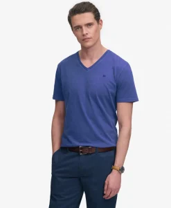 Classic Cotton Linen V-Neckline T-Shirt