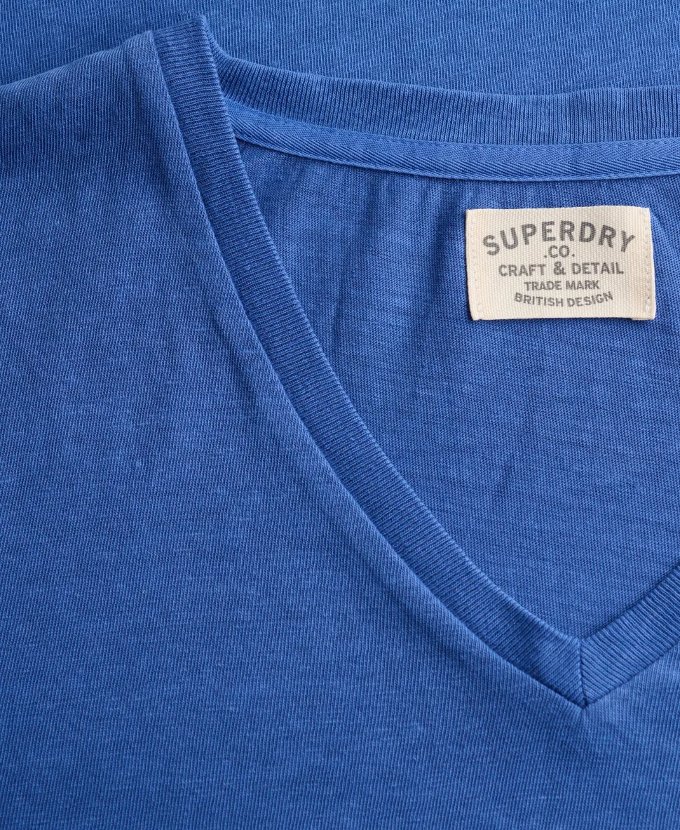 Classic Cotton Linen V-Neckline T-Shirt