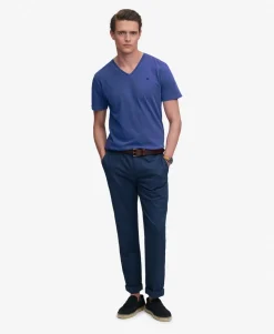 Classic Cotton Linen V-Neckline T-Shirt