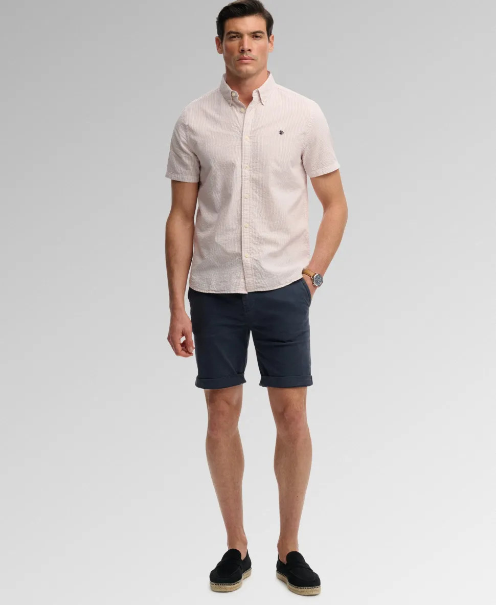 Classic Seersucker Short Sleeve Shirt