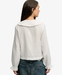 Collared Long Sleeve Top